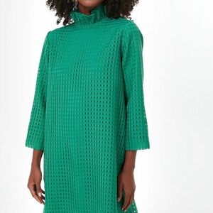 Emerald green burnout collared Daphne dress from tuckernuck
